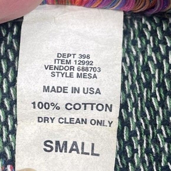 Vtg Its Outta The Bag Unge Potch Ket Womens Navajo Southwest Aztec Jacket Sm USA - Picture 9 of 15